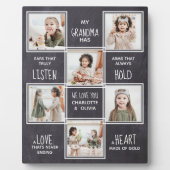 Plaque Photo Collage photo de grand-mère personnalisée (Devant)