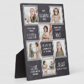 Plaque Photo Collage photo de grand-mère personnalisée (Côté)