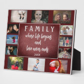 Plaque Photo Collage photo de la famille Yearly Saying Keepsaké (Côté)