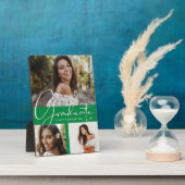 Plaque Photo Collage photo de la tendance Green Graduation (Côté)