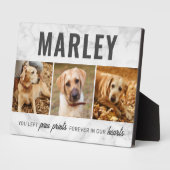 Plaque Photo Collage photo de mémoires avec empreintes de patte (Côté)