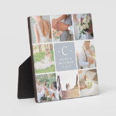 Plaque Photo Collage photo de Monogramme mariage (Recto)