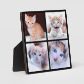 Plaque Photo Collage photo de quatre chats noir (Recto)