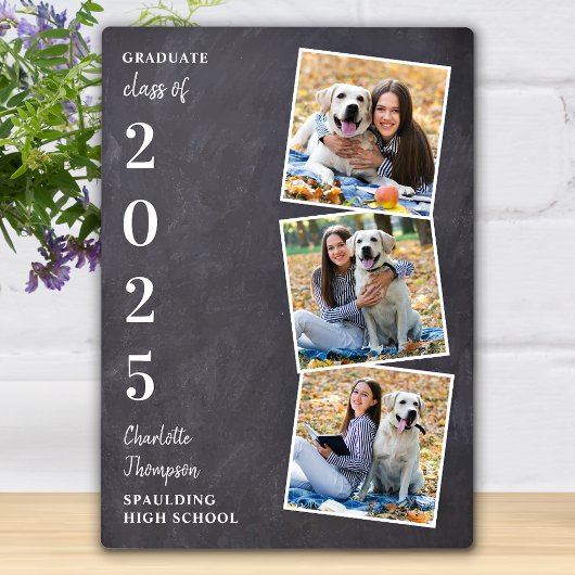 Plaque Photo Collage photo de Rustic Graduation Keepsaké