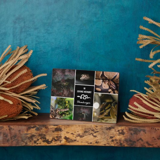 Plaque Photo Collage photo de serpent domestique en mémoire aff (Côté)