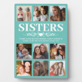 Plaque Photo Collage photo de Soeurs Turquoises mignonnes (Devant)
