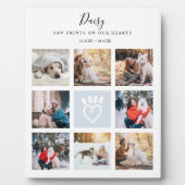 Plaque Photo Collage photo de souvenir d'animal de compagnie Em (Devant)