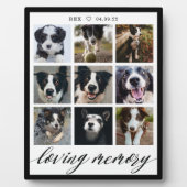 Plaque Photo Collage photo de souvenir d'animal de compagnie mo (Devant)