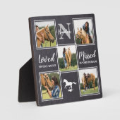 Plaque Photo Collage photo de souvenir de cheval de compagnie (Recto)