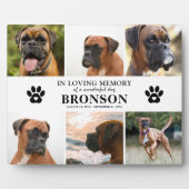 Plaque Photo Collage photo de souvenir en mémoire affectueuse (Devant)