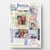 Plaque Photo Collage photo des meilleurs amis (Devant)