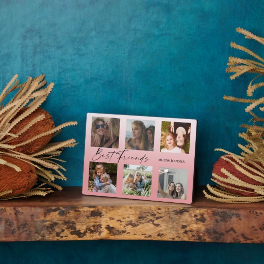 Plaque Photo Collage photo des meilleurs amis Customisés (Côté)