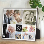 Plaque Photo Collage photo du 60e anniversaire du Mariage<br><div class="desc">Commencez par la photo mariage,  puis ajoutez des photos du couple au cours des années pour faire un merveilleux souvenir pour leur anniversaire mariage ♥</div>
