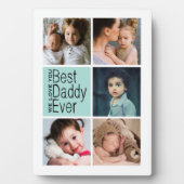 Plaque Photo Collage photo du meilleur papa (Devant)