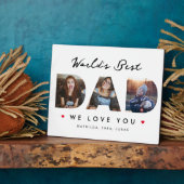 Plaque Photo Collage photo du meilleur papa du monde 3 (Côté)