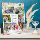 Plaque Photo Collage photo du plus grand GRANDMA du monde flora (Côté)