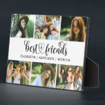 Plaque Photo Collage photo du script Best Friends<br><div class="desc">Une plaque photo des meilleurs amis avec une pièce pour 6 photos. Décoré avec les mots,  meilleurs amis dans une police de script. Personnalisez-le avec des photos de vos amis et de leurs noms. Parfait pour votre BFF. Conçu pour vous par Blackberry Boulevard.</div>