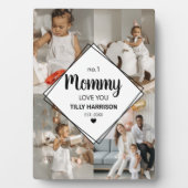 Plaque Photo Collage photo élégant de 4 | No 1 maman (Devant)