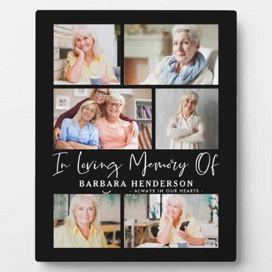 Plaque Photo Collage photo en mémoire d'amour (Devant)