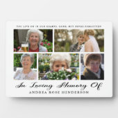 Plaque Photo Collage photo en mémoire d'amour (Devant)