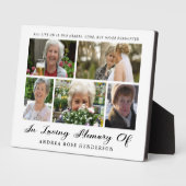 Plaque Photo Collage photo en mémoire d'amour (Côté)