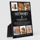 Plaque Photo Collage Photo En Mémoire De Votre Animal De Compag (Côté)
