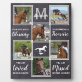 Plaque Photo Collage photo en mémoire du cheval (Devant)