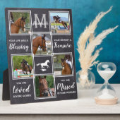 Plaque Photo Collage photo en mémoire du cheval (Côté)