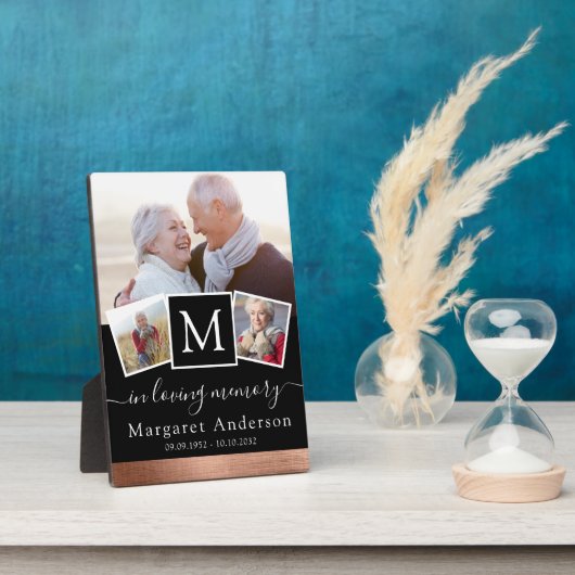 Plaque Photo Collage photo en mémoire funéraire Mémorial (Côté)