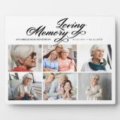 Plaque Photo Collage Photo En Mémoire Hommage (Devant)