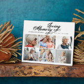 Plaque Photo Collage Photo En Mémoire Hommage (Côté)