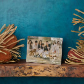 Plaque Photo Collage Photo Famille 3 Typographie Script Photo (Côté)