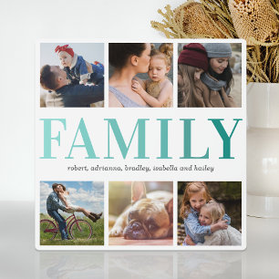 Plaque Photo Collage photo famille 6