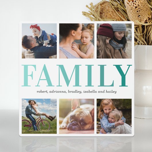 Plaque Photo Collage photo famille 6