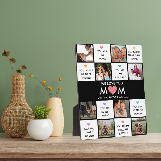 Plaque Photo Collage Photo Fête Des Mères Avec Citations De Mei
