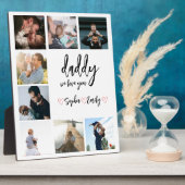Plaque Photo Collage photo fête des pères (Côté)