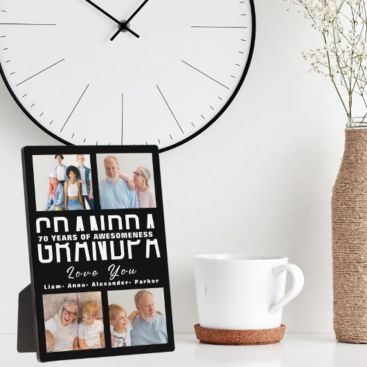 Plaque Photo Collage photo Fête des pères années de conscience