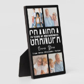 Plaque Photo Collage photo Fête des pères années de conscience (Côté)