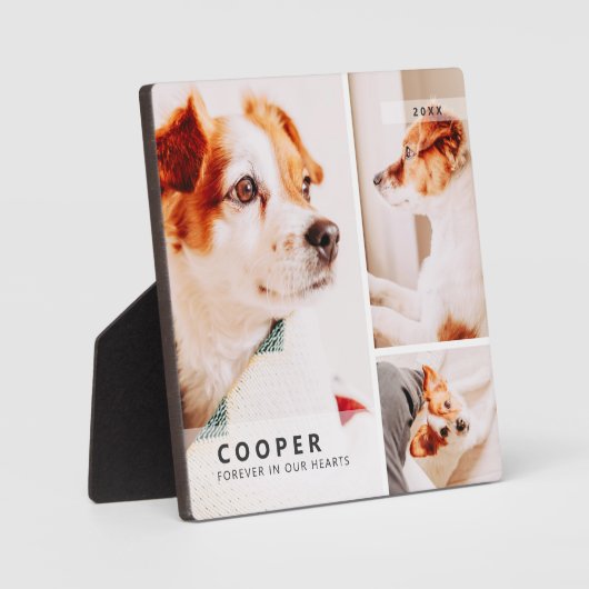 Plaque Photo Collage photo géométrique simple moderne Mémorial  (Recto)