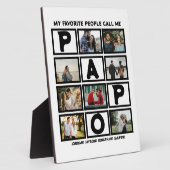 Plaque Photo Collage photo Grandpa Papo 8 (Côté)