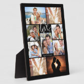 Plaque Photo Collage photo LOVE 9 écriture manuscrite (Côté)