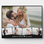 Plaque Photo Collage photo mariage avec Zigzag (Devant)