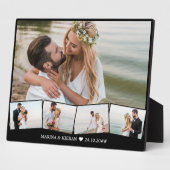 Plaque Photo Collage photo mariage avec Zigzag (Côté)