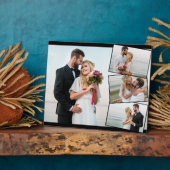 Plaque Photo Collage photo mariage avec ZigZag vertical (Côté)