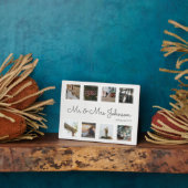 Plaque Photo Collage photo Mariage moderne M & Mme Etabli (Côté)