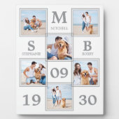 Plaque Photo Collage photo Mariage personnalisé (Devant)