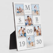 Plaque Photo Collage photo Mariage personnalisé (Côté)