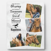 Plaque Photo Collage photo mémorial de cheval souvenir (Devant)