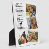 Plaque Photo Collage photo mémorial de cheval souvenir (Côté)