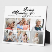 Plaque Photo Collage Photo Mémorial En Mémoire Affectueuse (Côté)